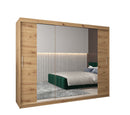 Tokyo II Sliding Door Wardrobe 250cm in Oak Artisan