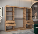 Verona 01 Sliding Door Wardrobe 250cm in Oak Artisan