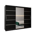 Verona 02 Sliding Door Wardrobe 250cm in Black