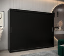 Tokyo Sliding Door Wardrobe 250cm in Black