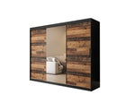 Tilburg I Sliding Door Wardrobe 250cm in Dark Oak