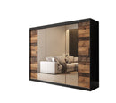 Tilburg II Sliding Door Wardrobe 250cm in Dark Oak