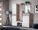 Gustavo Tall Hallway Cabinet in White Gloss