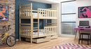 Wooden Bunk Bed Monika with Storage in Pine With Foam/Bonnell Mattress