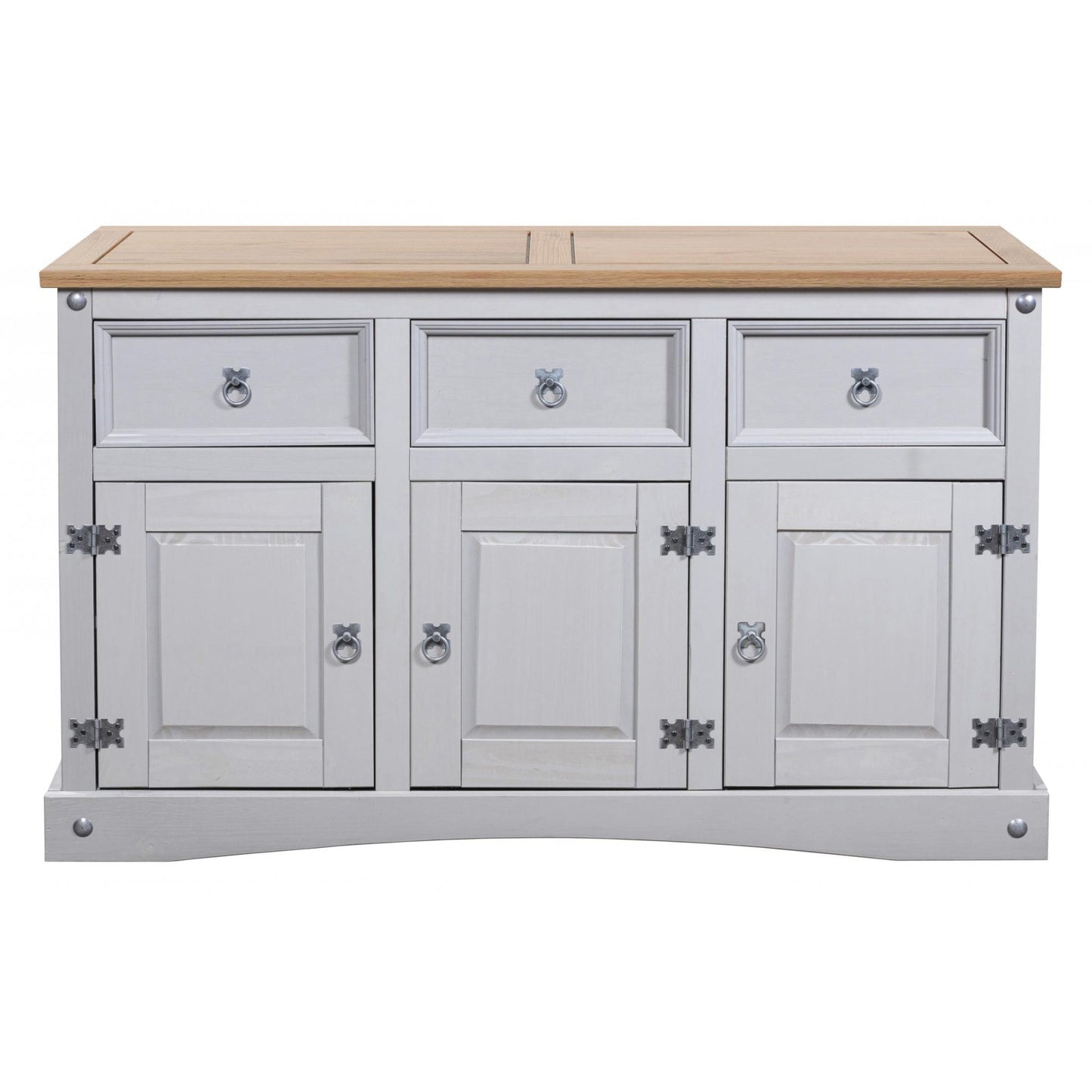 Corona Grey Buffet – 3 Doors & 3 Drawers (Distressed Solid Waxed Light Pine)