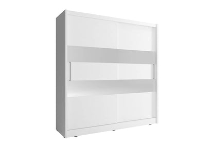 Maja II Sliding Door Wardrobe 180cm in White Matt