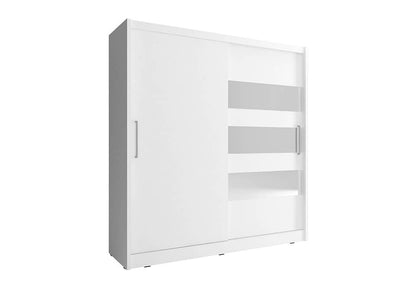 Maja III Sliding Door Wardrobe 200cm in White