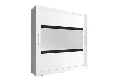 Maja IV Sliding Door Wardrobe 180cm in White Matt