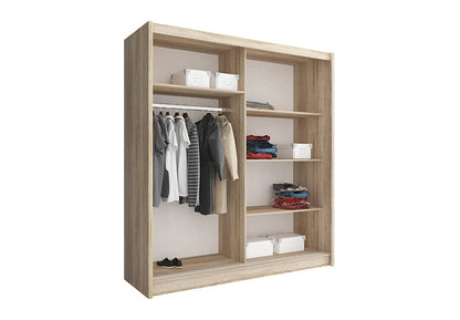 Wiki IX Sliding Door Wardrobe 180cm in White Matt