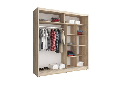 Maja III Sliding Door Wardrobe 200cm in White