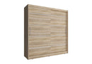 Maja Alu Sliding Door Wardrobe 180cm in Oak Sonoma