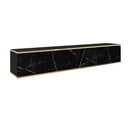 Oro Floating TV Cabinet 175cm in Black Marble