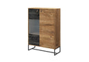 Dark Display Cabinet in Oak Ribbeck