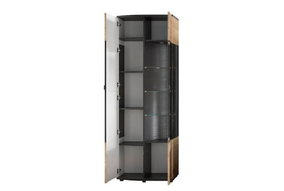Dera 12 Tall Display Cabinet in Oak Artisan