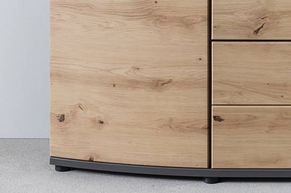 Dera 85 Sideboard Display Cabinet 160cm in Oak Artisan