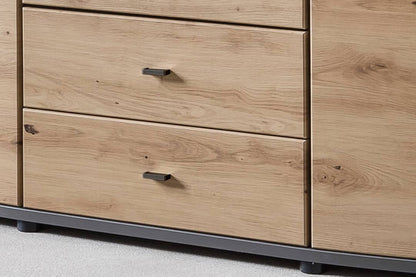 Dera 85 Sideboard Display Cabinet 160cm in Oak Artisan