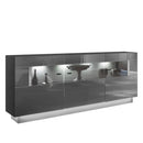 Denira 84 Display Sideboard Cabinet in Graphite Grey