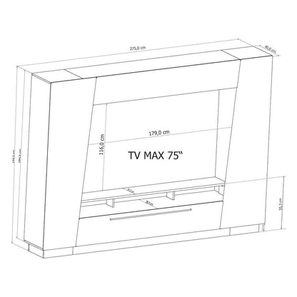 Emira VA Entertainment Unit in Black