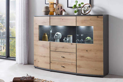 Flori 81 Display Cabinet in Oak Artisan