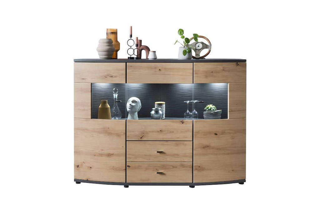 Flori 81 Display Cabinet in Oak Artisan