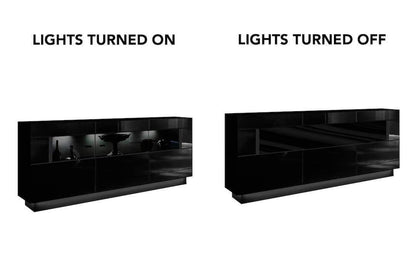 Nata 84 Display Sideboard Cabinet in Black