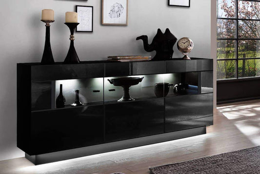 Nata 84 Display Sideboard Cabinet in Black