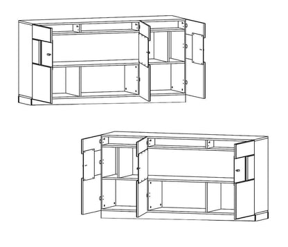 Nata 84 Display Sideboard Cabinet in Black