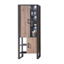 Nordi 12 Tall Display Cabinet in Okapi Walnut