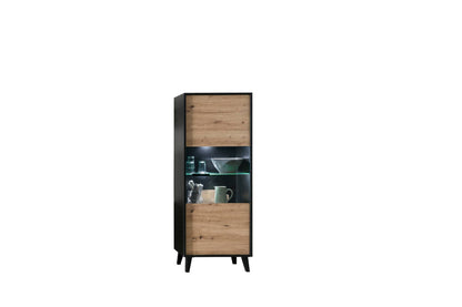 Artona 31 Tall Display Cabinet in Oak Artisan