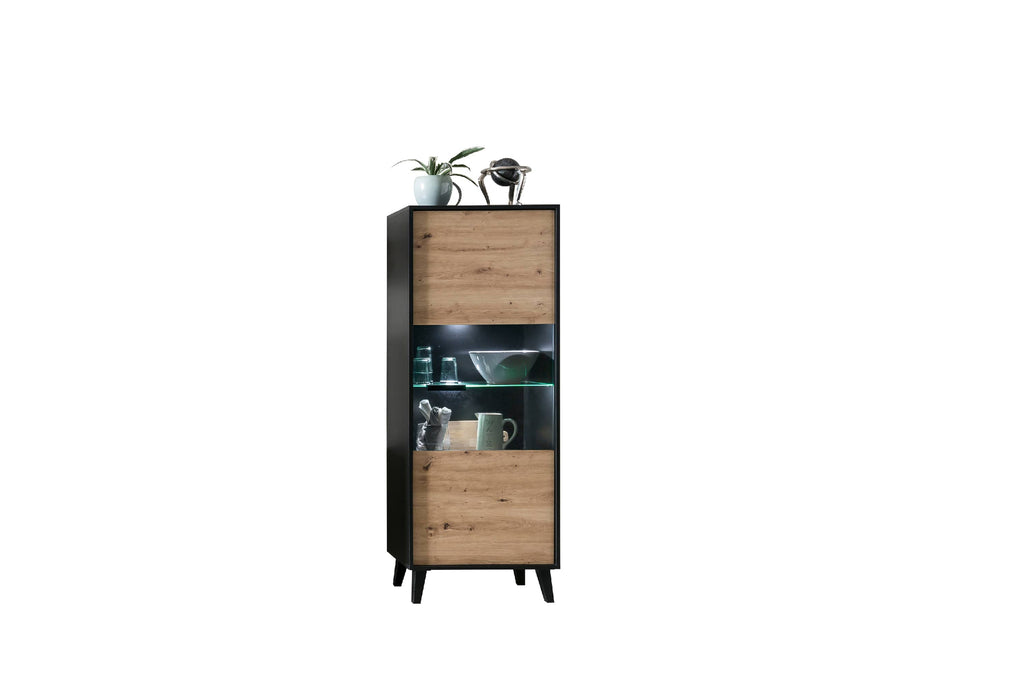 Artona 31 Tall Display Cabinet in Oak Artisan