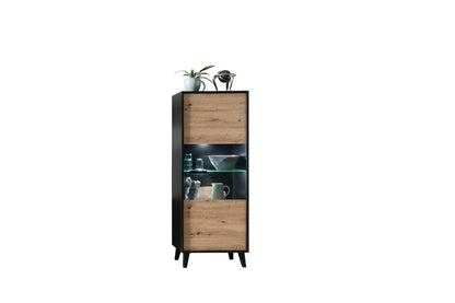 Artona 31 Tall Display Cabinet in Oak Artisan