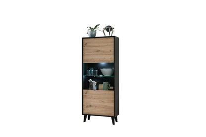 Artona 31 Tall Display Cabinet in Oak Artisan