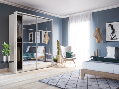 Arti AR-17 Sliding Door Wardrobe 180cm in White Matt