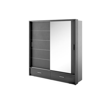 Arti AR-05 Sliding Door Wardrobe 200cm in Black Matt