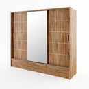 Arti AR-01 Sliding Door Wardrobe 250cm In Oak Sterling