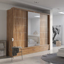 Arti AR-01 Sliding Door Wardrobe 250cm In Oak Sterling