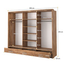 Arti AR-01 Sliding Door Wardrobe 250cm In Oak Sterling