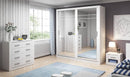 Arti AR-08 Sliding Door Wardrobe 203cm in White Matt