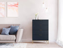 Pula Tall Chest Of Drawers in Navy