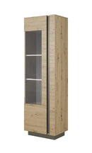 Arco Tall Display Cabinet 60cm in Oak Artisan