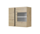 Arco Wall Hung Display Cabinet 97cm in Oak Artisan