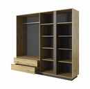 Arco Hinged Door Wardrobe 220cm in Oak Artisan