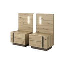 Arco Bedside Cabinets in Oak Artisan