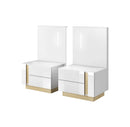 Arco Bedside Cabinets in White