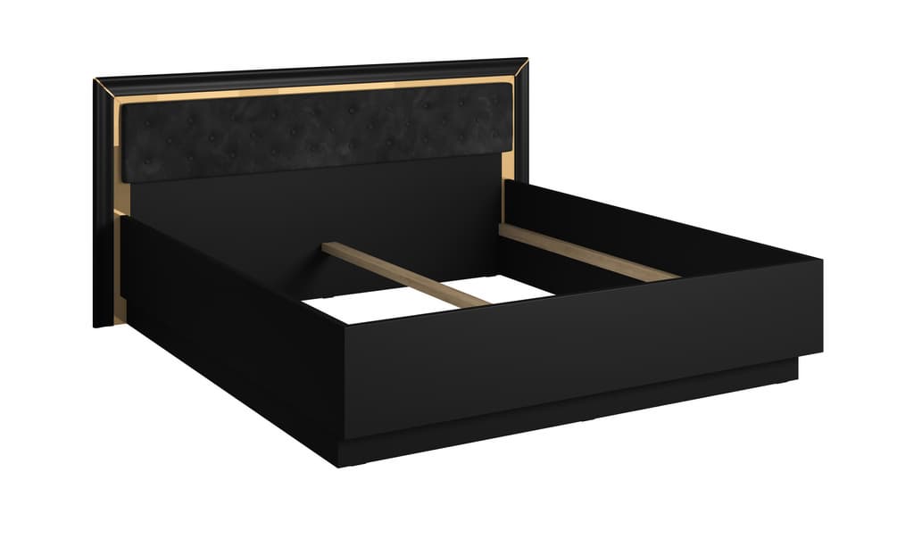 Arno Bed Frame Black [EU Super King]