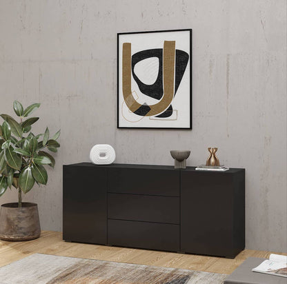 Ava 26 Sideboard Cabinet 140cm in Black Matt