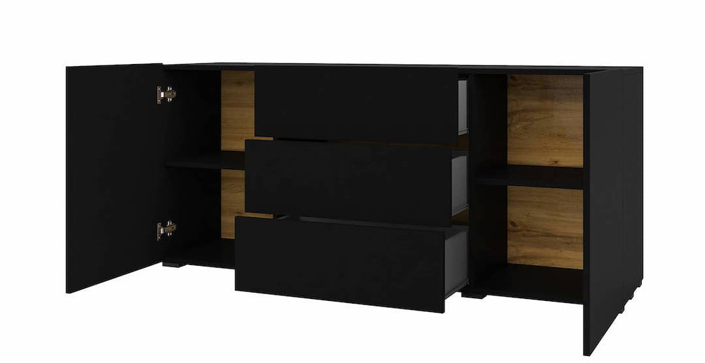 Ava 26 Sideboard Cabinet 140cm in Black Matt