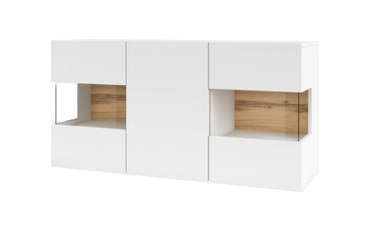 Ava 25 Display Sideboard Cabinet 120cm in White Matt