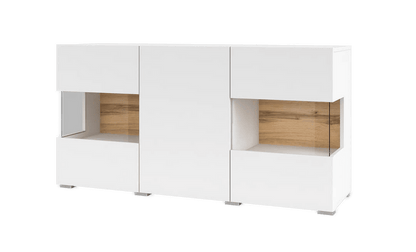 Ava 25 Display Sideboard Cabinet 120cm in White Matt