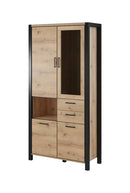 Aktiv 13 Tall Display Cabinet 100cm in Oak Taurus